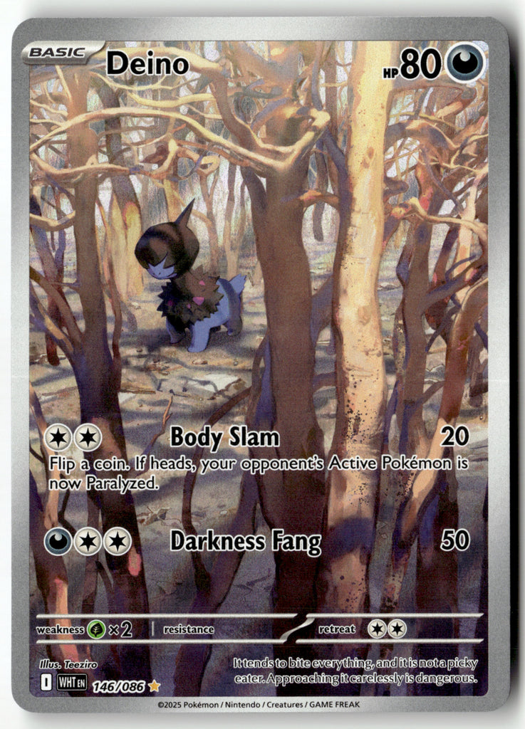 Pokemon - Deino 146 - White Flare - Near Mint