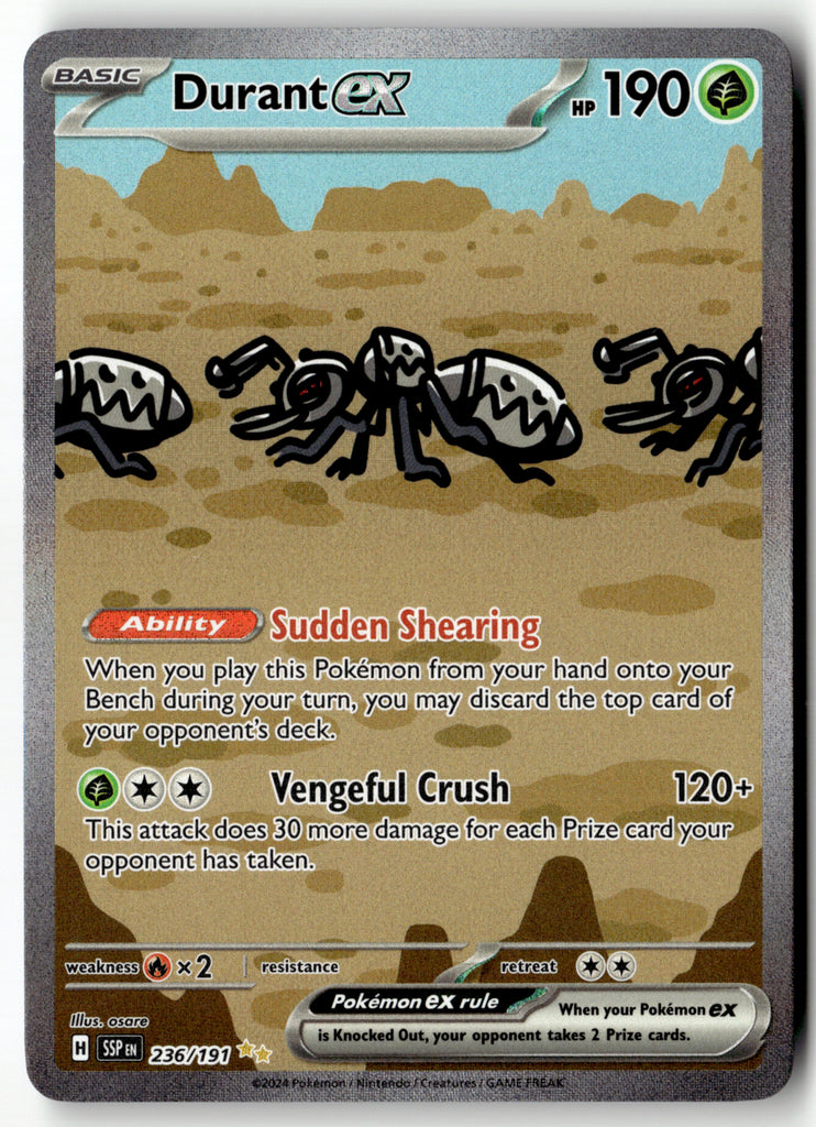 Pokemon - Durant ex 236 - Surging Sparks - Near Mint