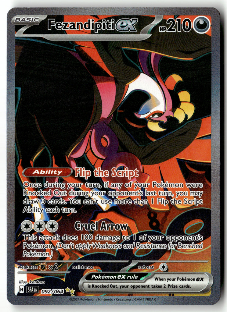 Pokemon - Fezandipiti ex 092 - Shrouded Fable - Near Mint