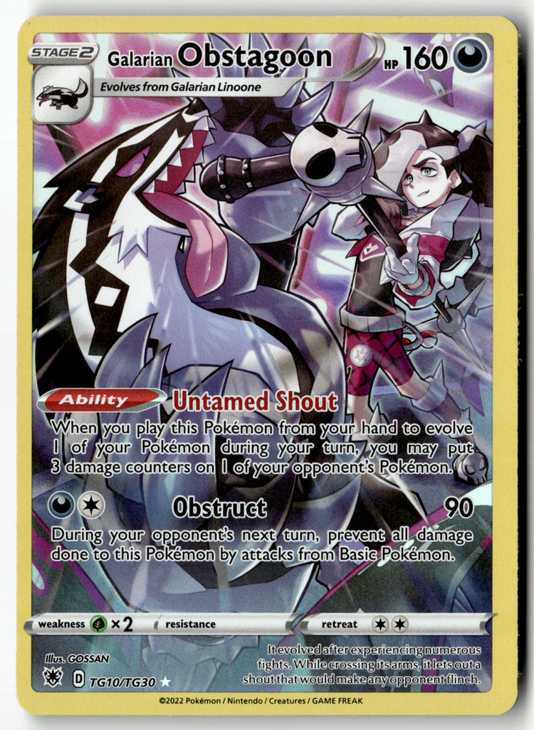 Pokemon - Galarian Obstagoon TG10 - Astral Radiance - Near Mint