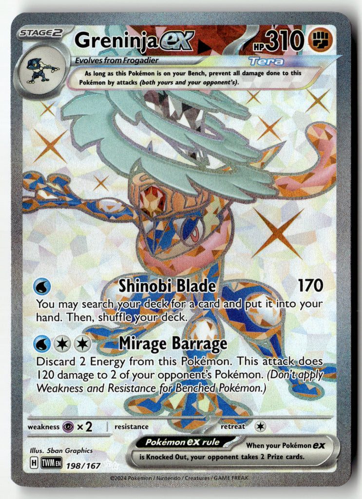 Pokemon - Greninja ex 198 - Twilight Masquerade - Near Mint