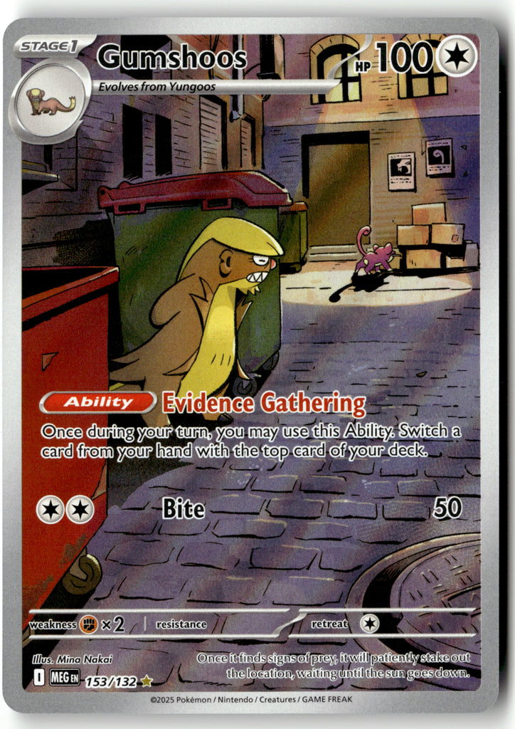Pokemon - Gumshoos 153 - Mega Evolution - Near Mint
