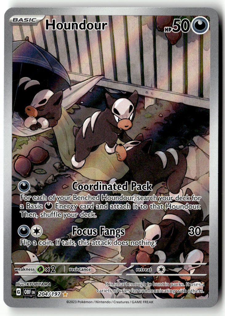 Pokemon - Houndour 204 - Obsidian Flames - Near Mint