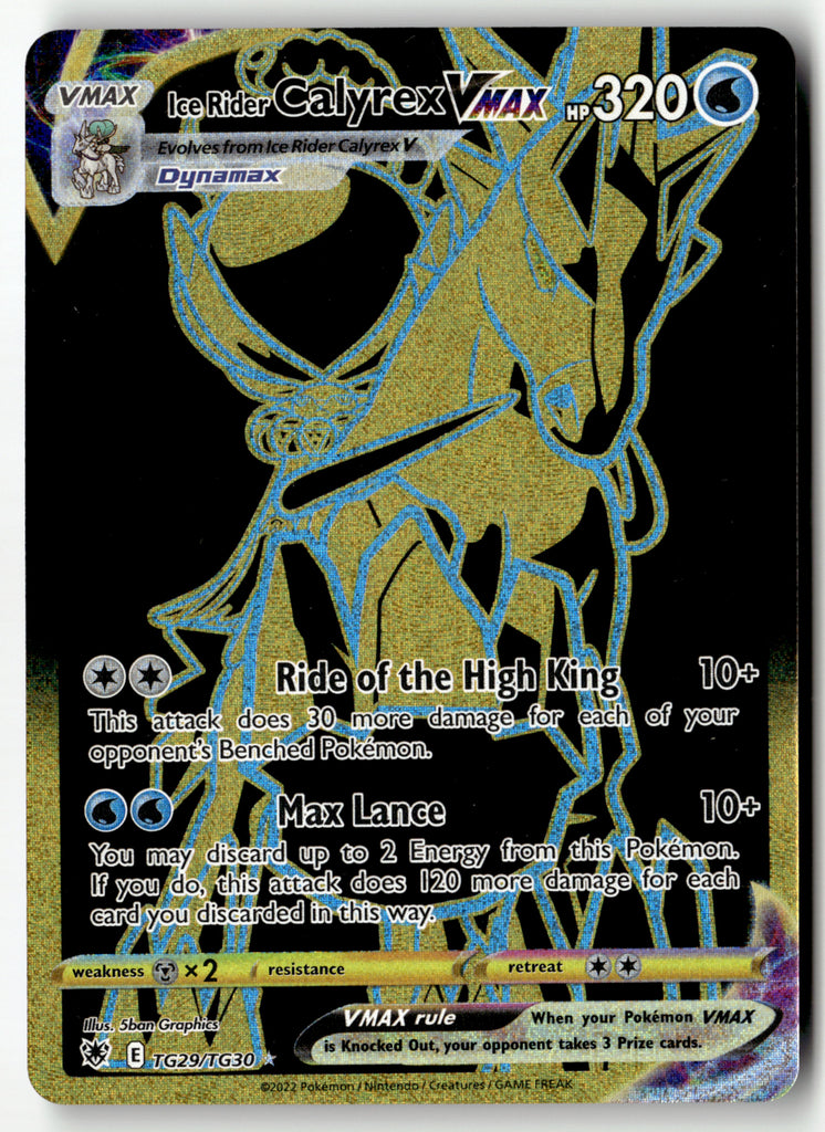 Pokemon - Ice Rider Calyrex VMAX TG29 - Astral Radiance - Near Mint