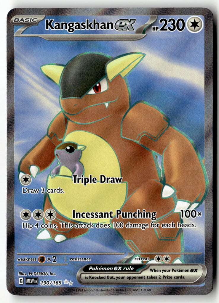 Pokemon - Kangaskhan ex 190 - 151 - Near Mint