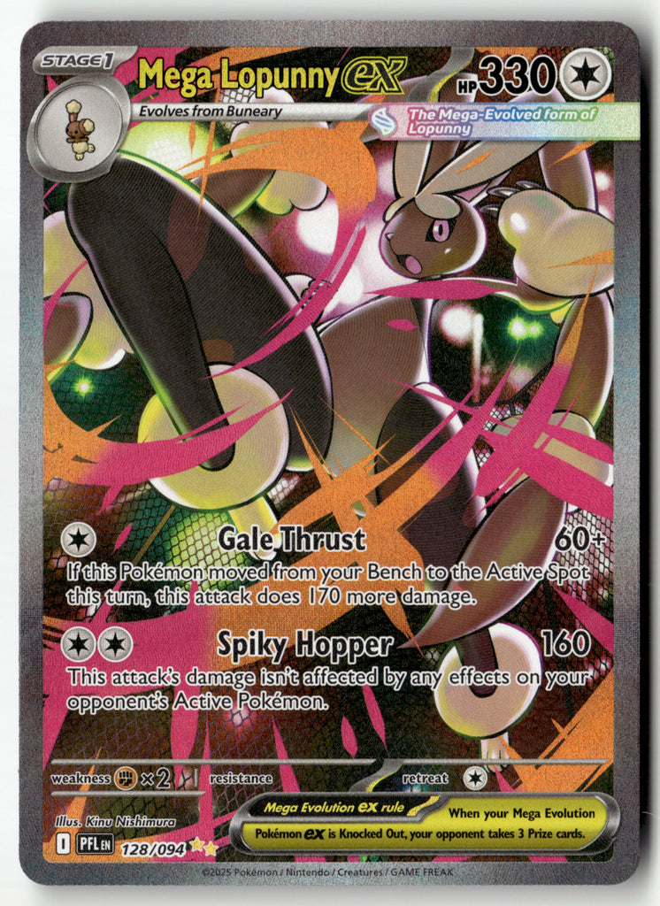 Pokemon - Mega Lopunny ex 128 - Phantasmal Flames - Near Mint