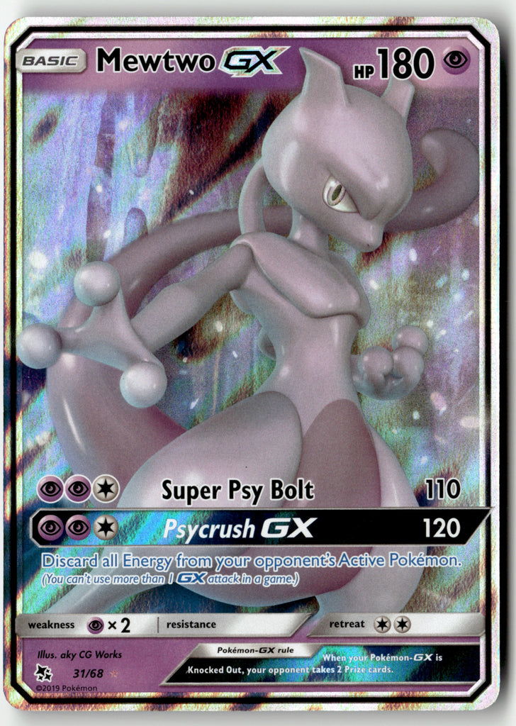 Pokemon - Mewtwo-GX 31 - Hidden Fates - Near Mint
