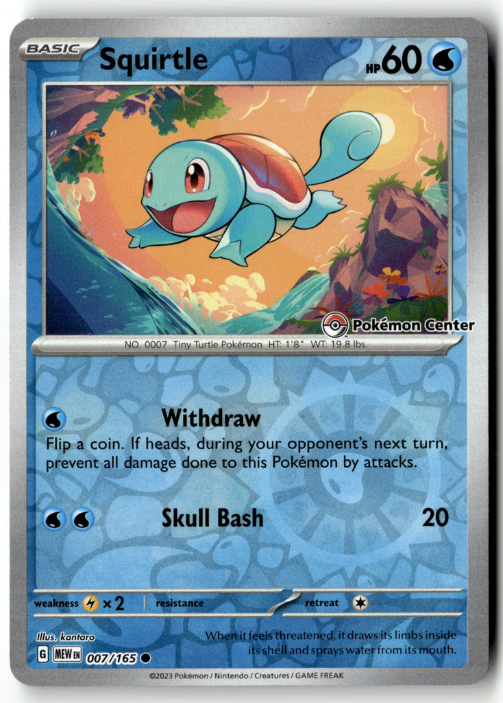 Pokemon - Squirtle 007 - 151 - Near Mint