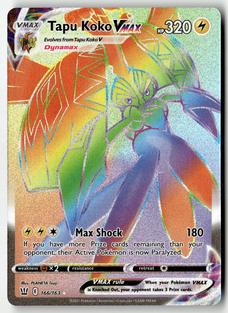 Pokemon - Tapu Koko VMAX 166 - Battle Styles - Near Mint