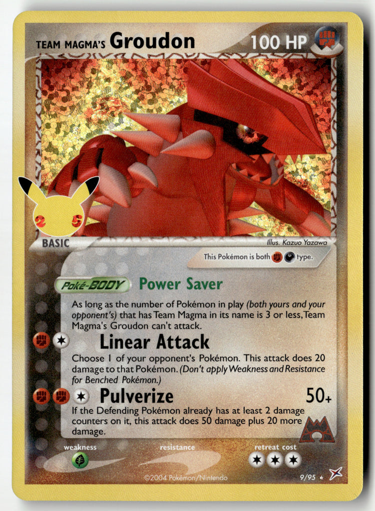Pokemon - Team Magmas Groudon 9 - Celebrations - Near Mint