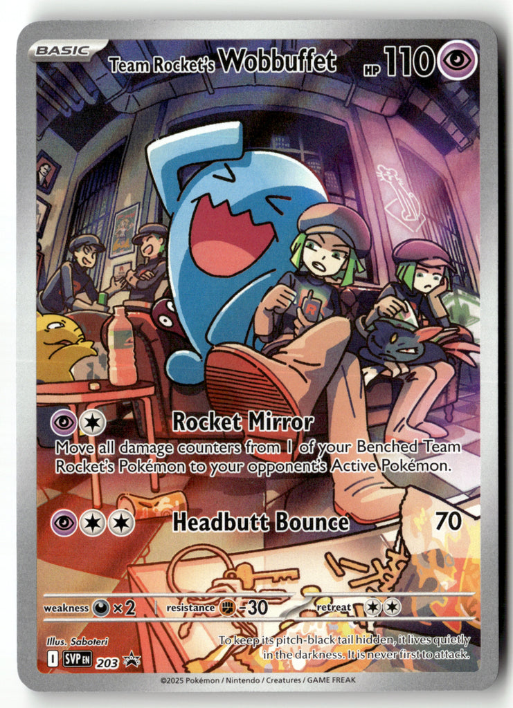 Pokemon - Team Rockets Wobbuffet 203 - Scarlet & Violet Promos - Near Mint